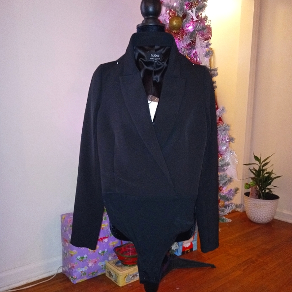 Black Tuxedo Body Suite